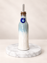 Tall Grecian Olive Oil Dispenser - Olive Branch or Mati Decor