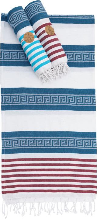 Greek Meander Beach Towel