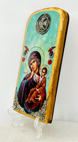 Panayia & Baby Jesus Turquoise Icon