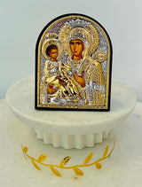 Jesus & Panayia Silver Icon