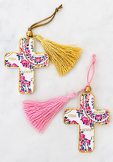 Pink Greek Wishes Cross