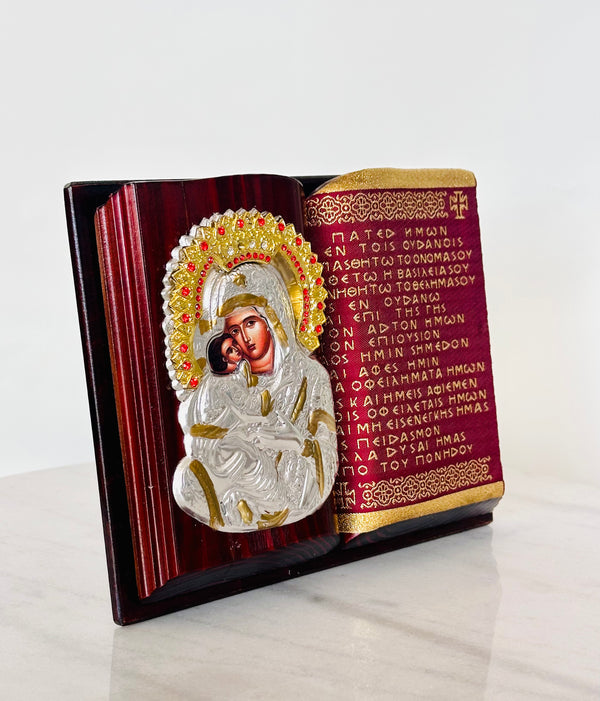 Panayia & Jesus Lords Prayer Icon