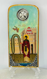 Saint Irene Chrysovalantou Turquoise Icon