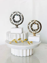Greek Wishes Marble Decor with Olive Branch