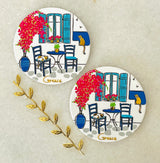 Greek Village Street Cat Coasters