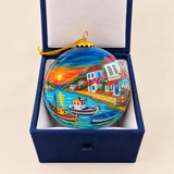 Handcrafted Greek Island Glass Christmas Bauble