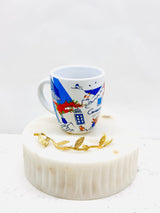 Greek Door and Cat Mini Cappuccino Mug