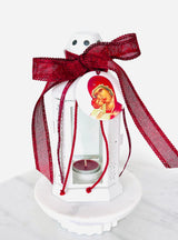 White Panayia & Baby Jesus Pendant Lantern