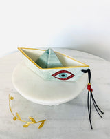 Sage & Red Mati Boat Decor