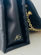 Meander Embossed Clutch with Lock