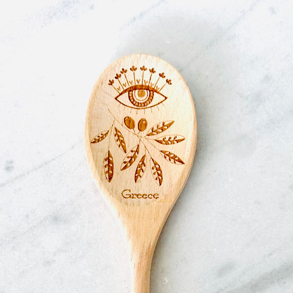 Greek Inspired Wooden Spoon