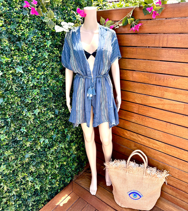 Blue Beach Kimono