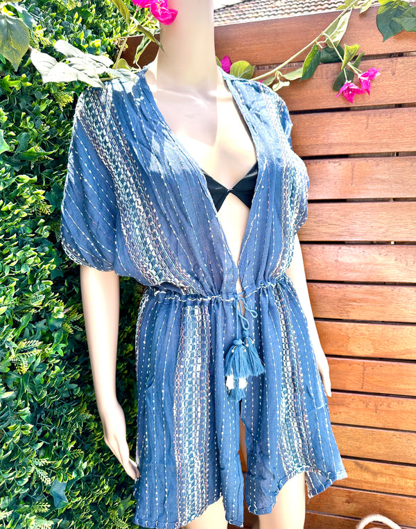 Blue Beach Kimono