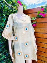 Beige Mati Beach Kaftan