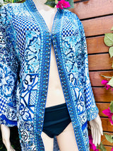 Mediterranean Blue Kimono