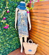 Navy, Blue & Gold Sarong