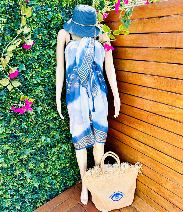 Greek Key Mati Sarong