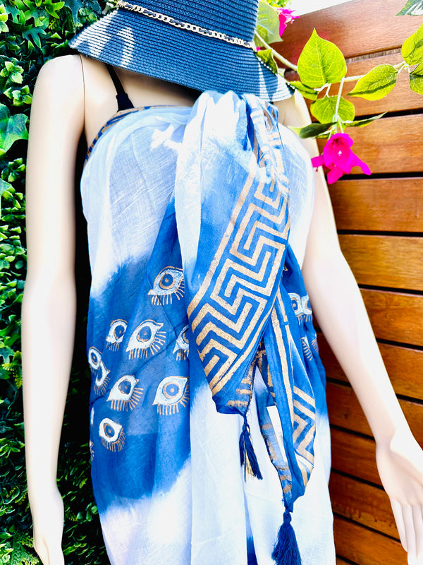 Greek Key Mati Sarong
