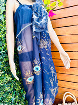Navy & Gold Mati Sarong