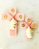 Ceramic Pink NIKA Coin Cross