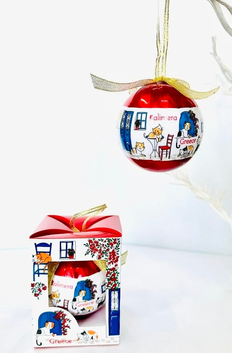 Christmas Bauble - Kalimera Cat’s In Greece