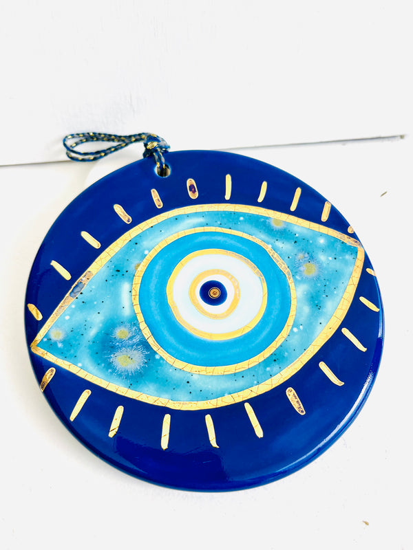 Blue Mati with Gold Lustre