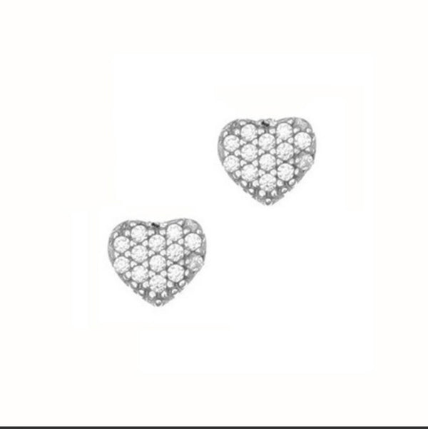 Mini Heart Crystal Earrings