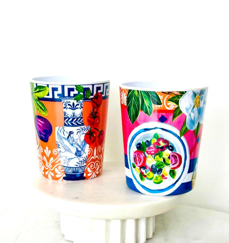 Mediterranean Cups - Set of 4