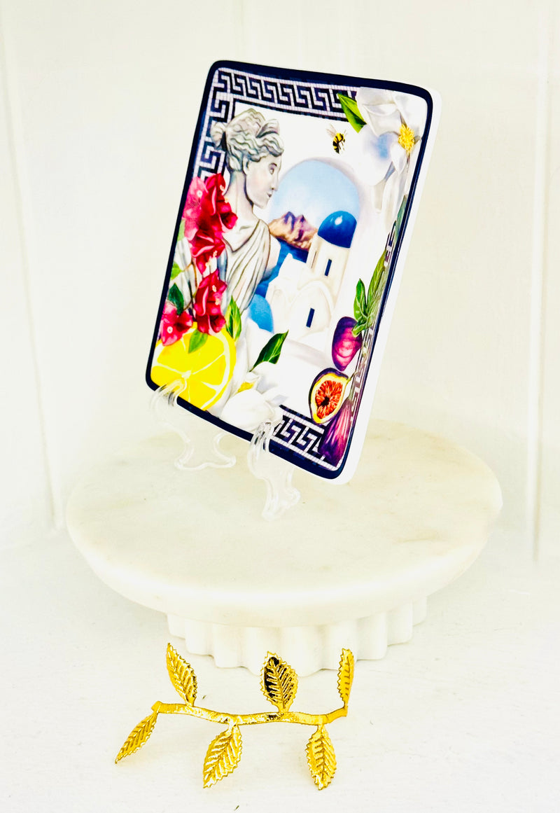 Mediterranean Ceramic Square Trinket Tray