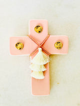 Ceramic Pink NIKA Coin Cross