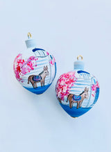 Haind-Painted Donkey Bouganvillea Bauble - PRE-ORDER