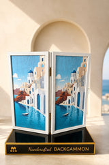 Aegean Blue Handcrafted Backgammon Set