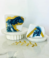 Spartan & Nike Marble Decor with Gold Accent