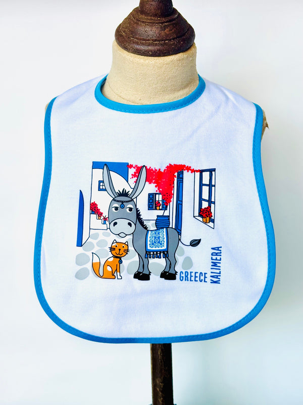 Kalimera Donkey Baby Bib