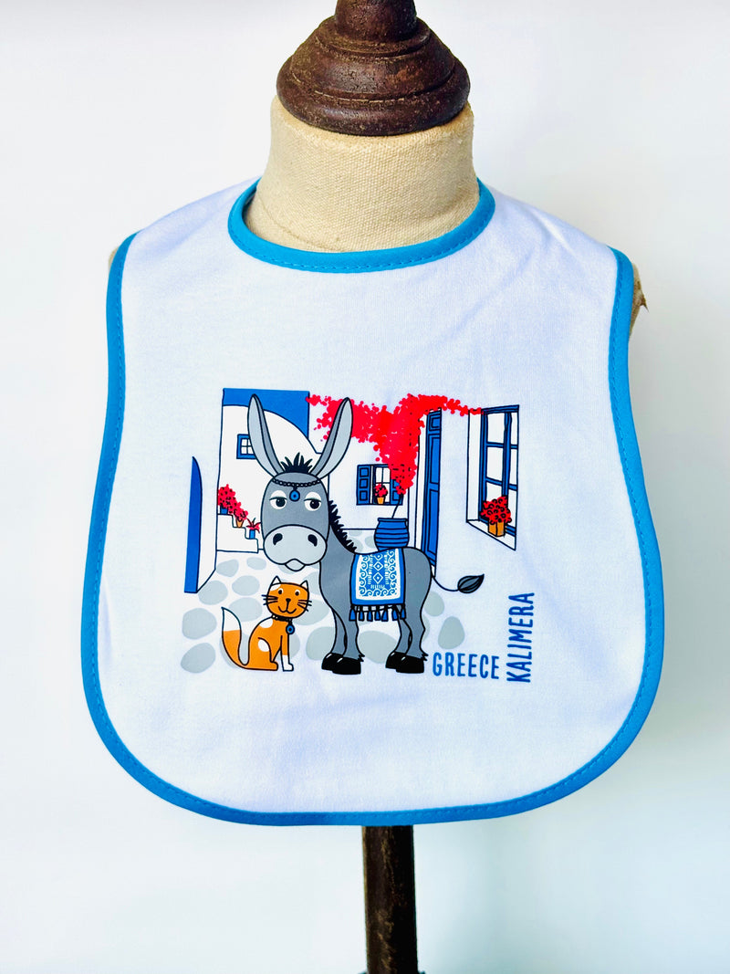 Kalimera Donkey Baby Bib