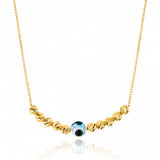 Beaded Gold Mati Necklace