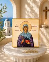 Saint Irene Chrysovalantou Marble Icon - PRE-ORDER