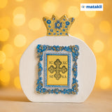 NIKA Pomegranate - White-Gold-Blue