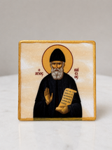 Saint Paisios Marble Icon