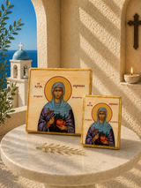 Saint Eirini Marble Icon