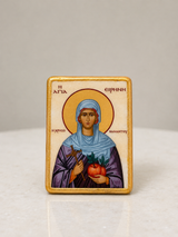Saint Eirini Marble Icon