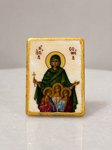 Saint Sophia and her 3 Daughters Marble Icon