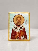 Saint Nicholas Marble Icon