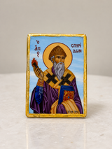 Saint Spyridon Small Marble Icon