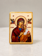 Panagia and Jesus Small Marble Icon
