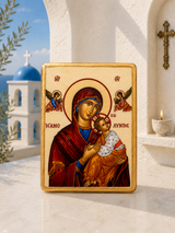 Panagia and Jesus Small Marble Icon