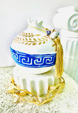 Pomegranate With Grecian Key And Olive Leaf
