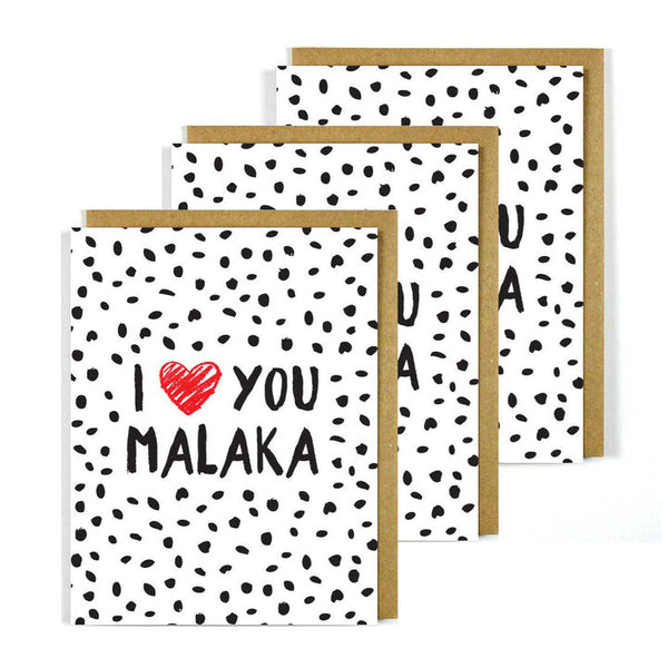 GREEK CARD - I LOVE YOU MALAKA