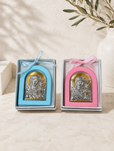 Kids Silver/Gold Panayia & Jesus Icon