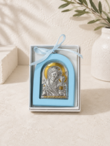 Kids Silver/Gold Panayia & Jesus Icon